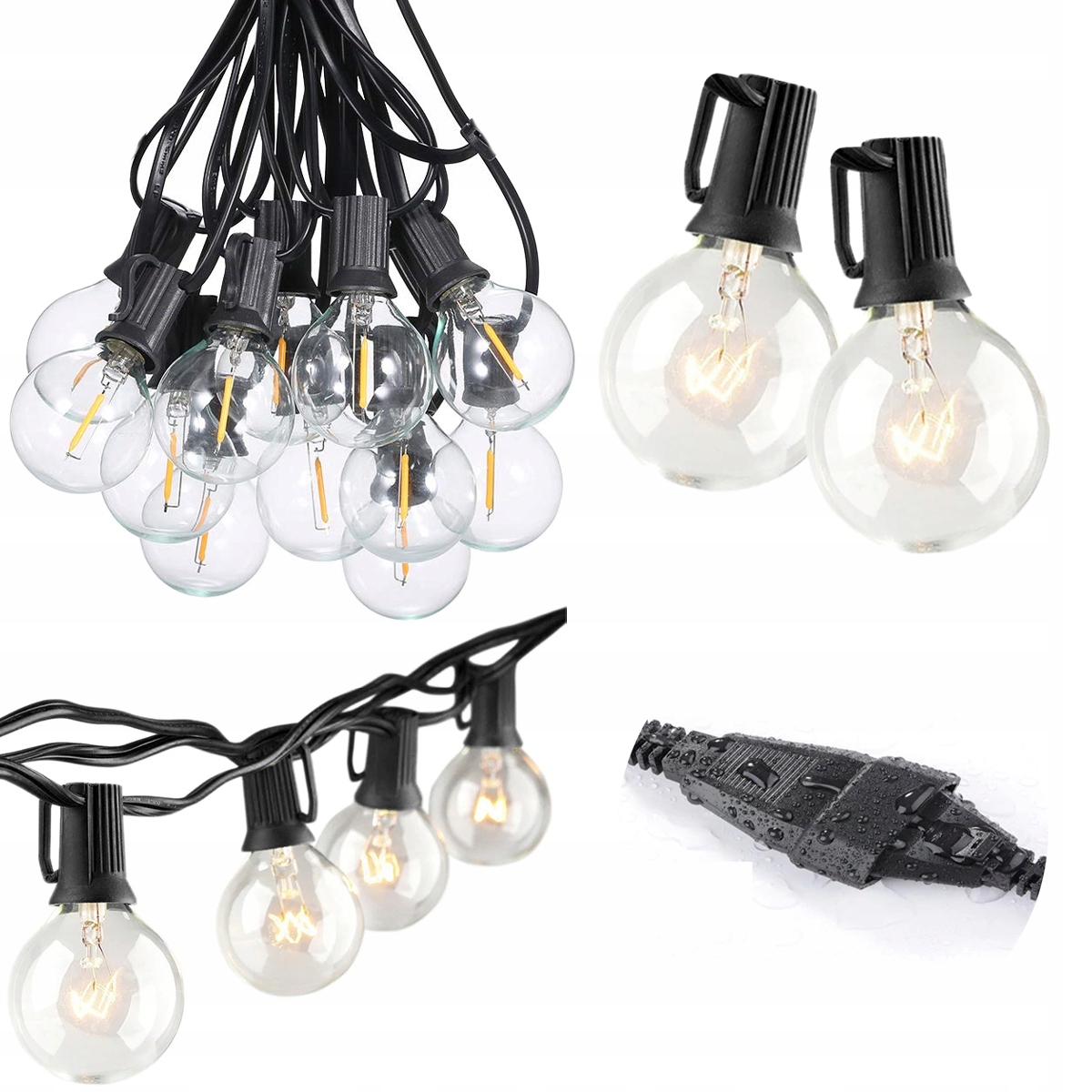 Lampki ogrodowe LED 30 m 100 żarówek zewnętrzne