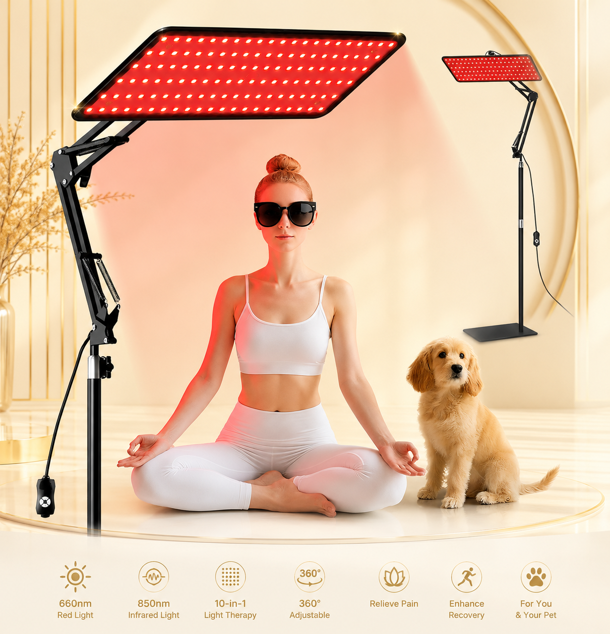 Lampa do Terapii Światłem Czerwonym i Bliską Podczerwienią LED L3 660 nm + 850 nm